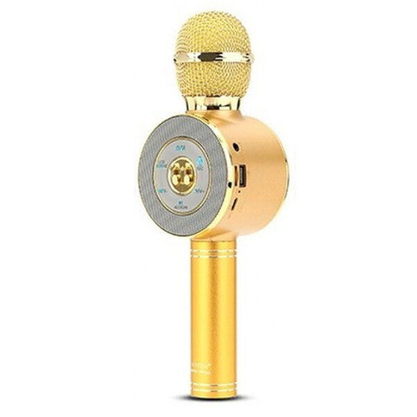

Микрофон-колонка bluetooth Wster WS-668 Золотой