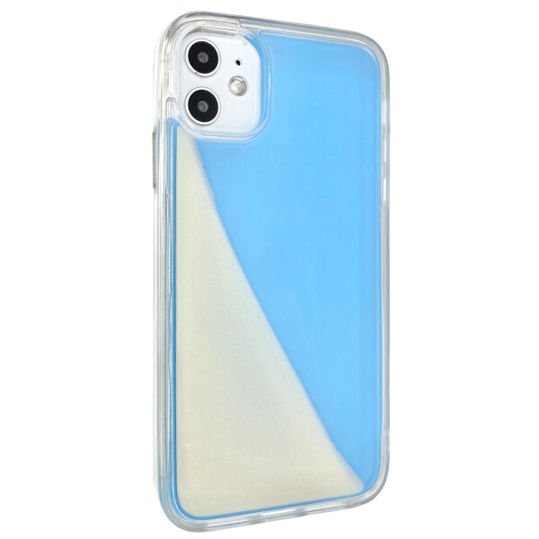 

Чехол-накладка DK Silicone Liquid Neon Sand для Apple iPhone 11 (blue-white)