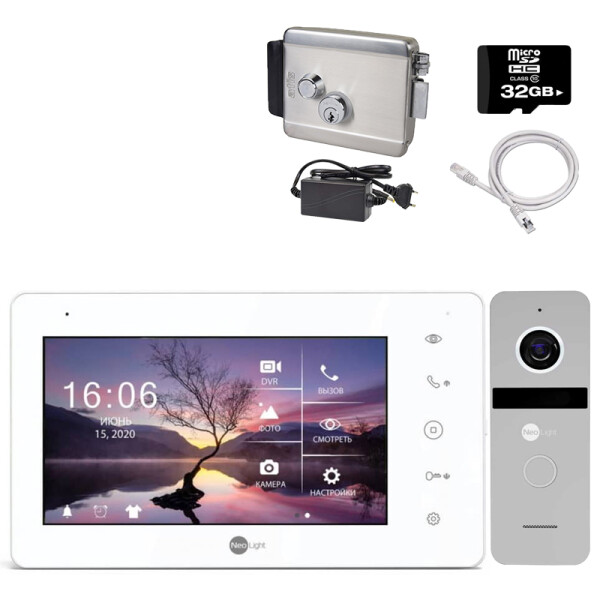 

Видеодомофон комплект Neolight KIT W + LOCK standart