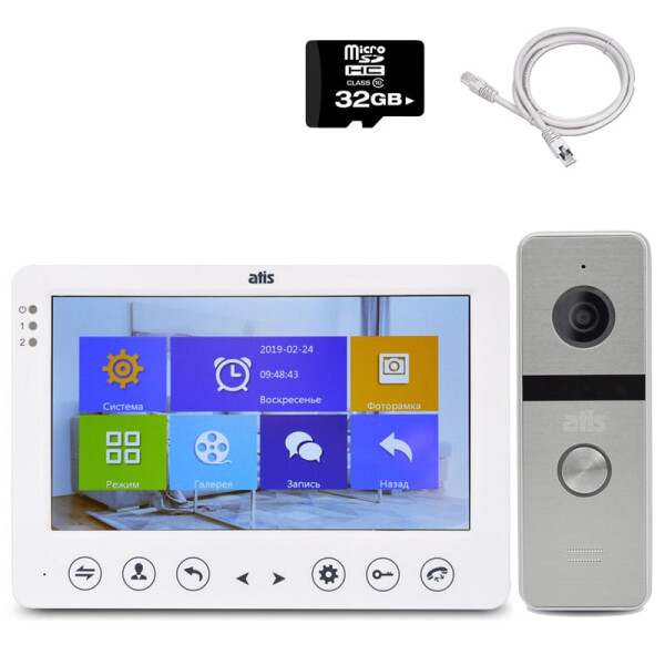 

Видеодомофон комплект ATIS HD-KIT W standart