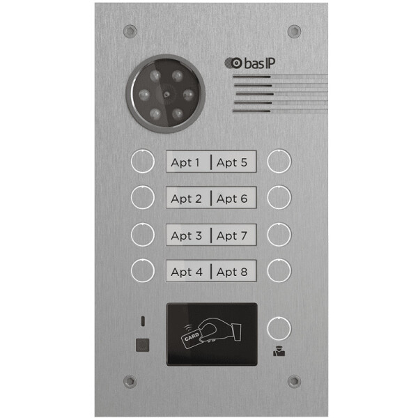 

Вызывная видеопанель BAS-IP BA-08E silver многоабонентская