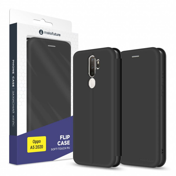 

Чехол для мобильного телефона MakeFuture Oppo A5 2020 Flip (Soft-Touch PU) Black (MCP-OPA520BK)
