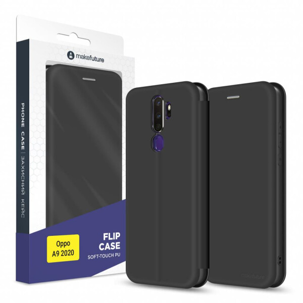 

Чехол для мобильного телефона MakeFuture Oppo A9 2020 Flip (Soft-Touch PU) Black (MCP-OPA920BK)