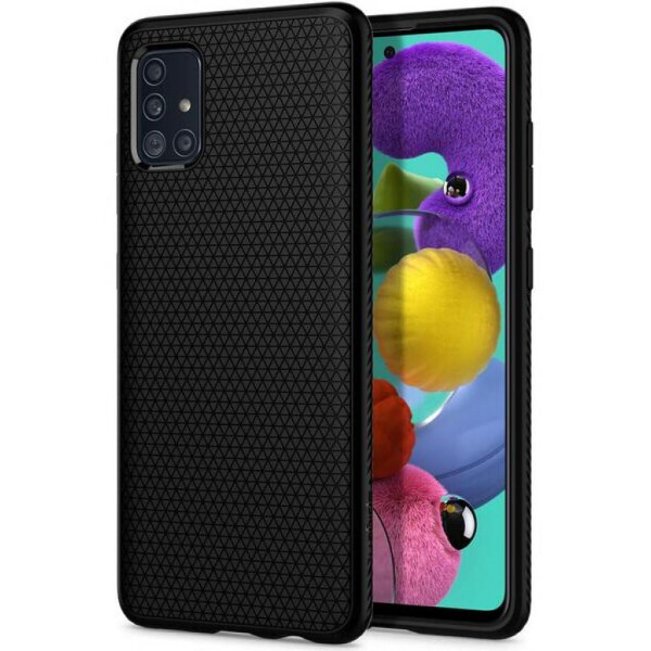 

Чехол для мобильного телефона Spigen Galaxy A51 Liquid Air, Matte Black (ACS00601)