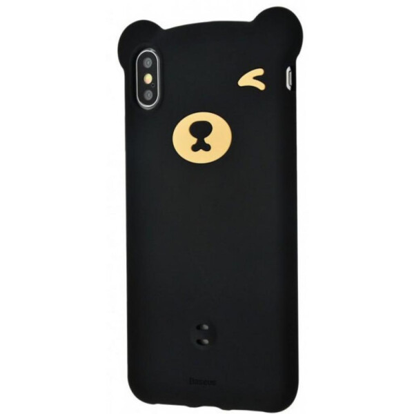 

Чехол для мобильного телефона Baseus iPhone XS Bear Silicone, Black (WIAPIPH58-BE01)