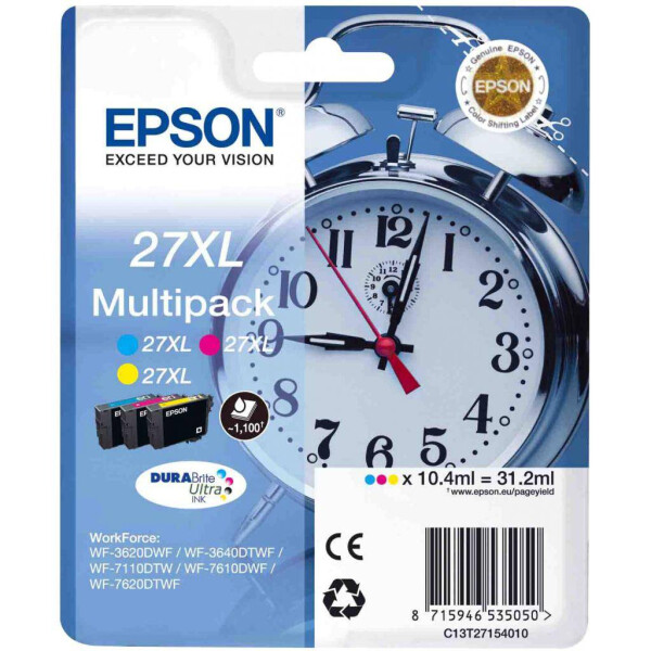 

Картридж EPSON 27XL WF-7620 Bundle (C,M,Y) XL (C13T27154020/C13T27154022)