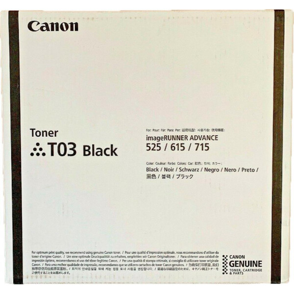 

Тонер-картридж Canon T03 Black, iRA 525/615/715 (2725C001AA)