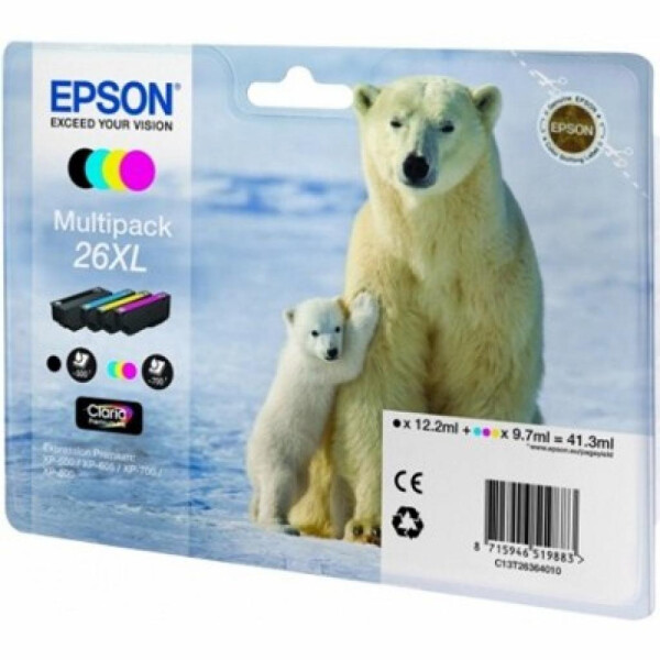 

Картридж EPSON 26XL XP600/605/700 Bundle (C13T26364010)