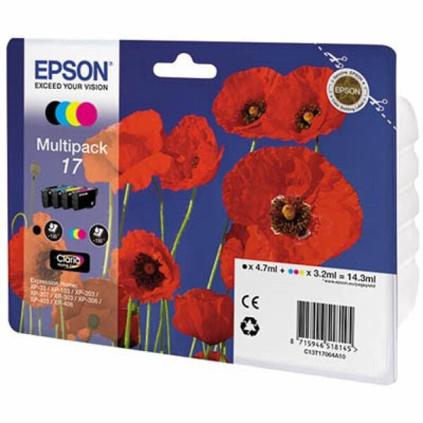 

Картридж EPSON 17 Bundle (C/M/Y/Bk) (C13T17064A10)