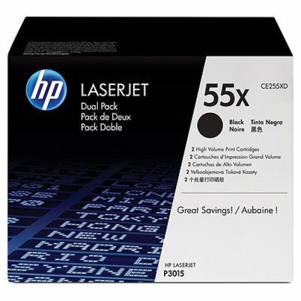

Картридж HP LJ 55XD P3015 series black(max) DUAL PACK (CE255XD)