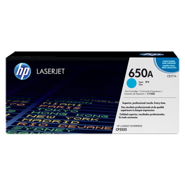 

Картридж HP CLJ 650A cyan /CP5525 (CE271A)