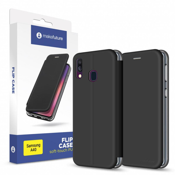 

Чехол для мобильного телефона MakeFuture Flip Case (Soft-Touch PU) Samsung A40 Black (MCP-SA405BK)