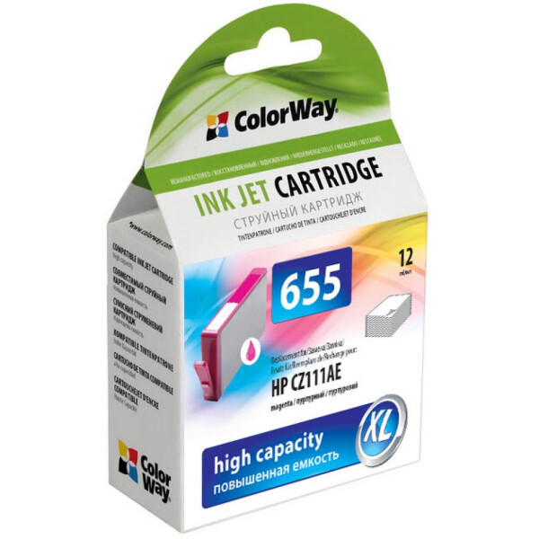 

Картридж ColorWay HP №655 Magenta (CZ111AE) DJ 4615/4625/3525/5525 (CW-H655M)