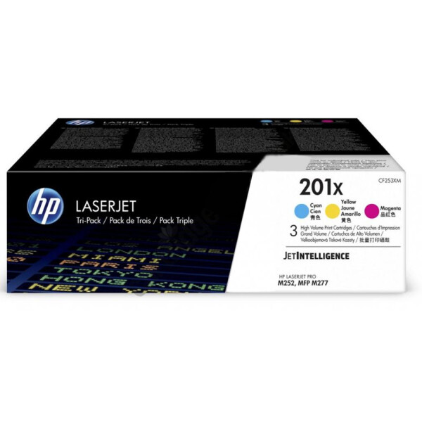 

Картридж HP CLJ 201X CYM (CF401X,CF402X,CF403X) Tri-Pack (CF253XM)