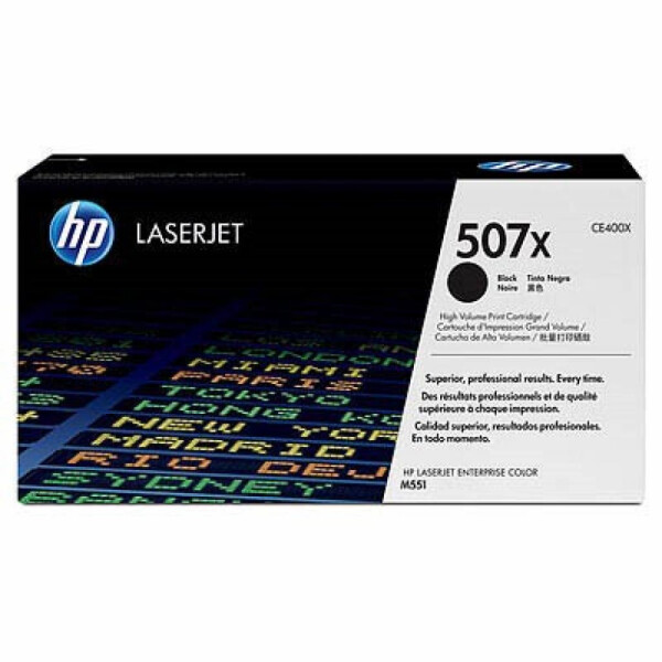

Картридж HP CLJ 507X blackXL, для Enterprise 500 ColorM551 (CE400X)