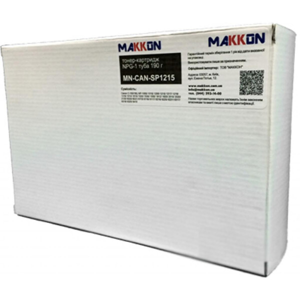 

Картридж Makkon Canon NPG-1 Black 190г (MN-CAN-SP1215)