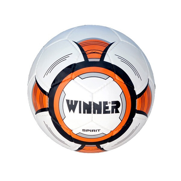 

Мяч футбольный Winner Spirit белый с оранжевым