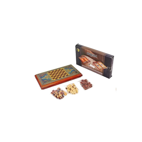 

Набор настольных игр 2 в 1 деревянный (нарды, шахматы) BAKU XLY740-B, 42 x 46 см