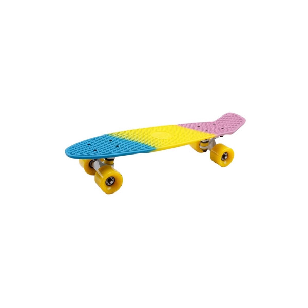 Пенни борд Penny Rubber Soft Fish 22in голубой/желтый/розовый