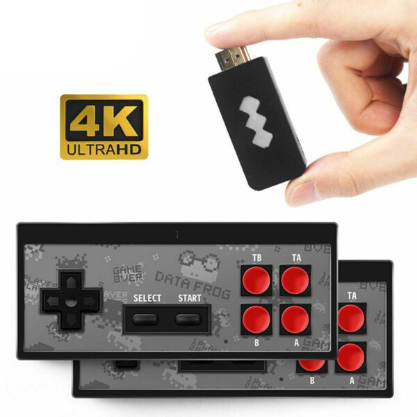 Акция на Игровая приставка Y2 4K HDMI с 568 классическими играми мини ретро консоль 2 беспроводных контроллера от Allo UA