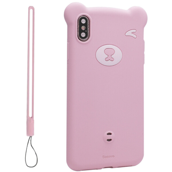 

Чехол-накладка Baseus Bear Silicone Case для Apple iPhone XS Max Pink