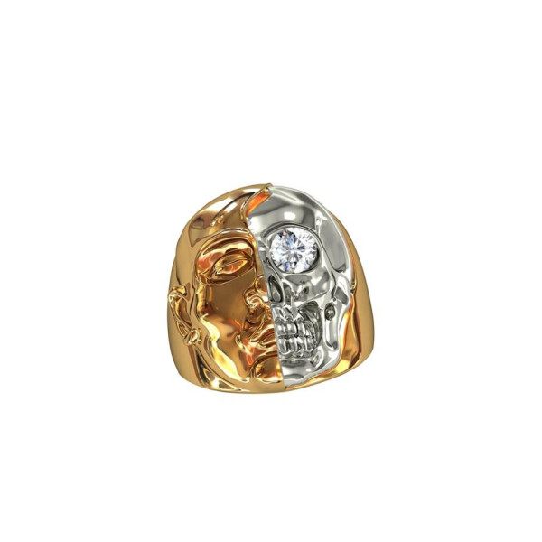 

Мужская печатка с черепом Maxi Silver 8445 SE, размер 18