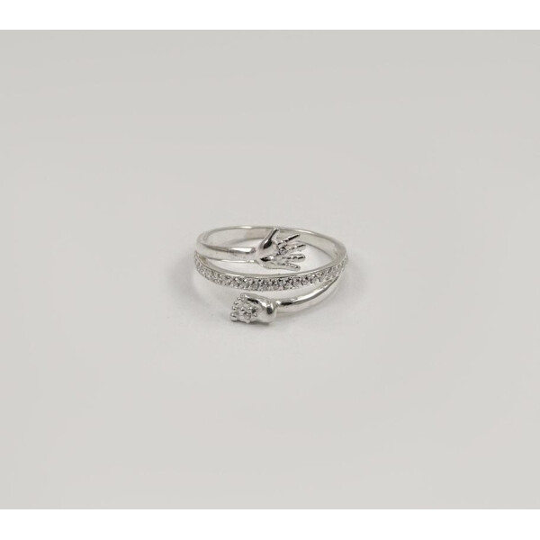 

Кольцо ручка и ножка Maxi Silver 8198 SE, размер 18.5