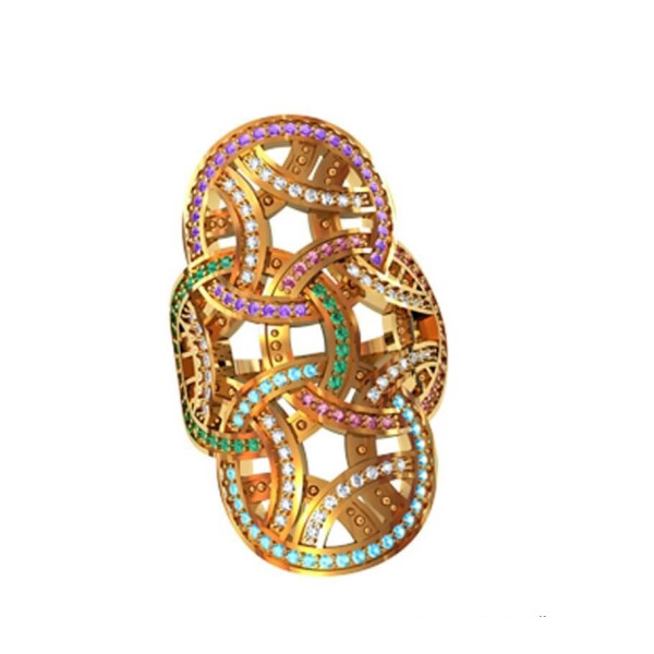 

Женское колечко роскошь Maxi Silver 6970 SE, размер 21