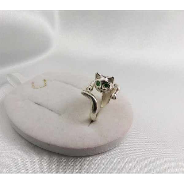 

Кольцо в виде кошки Maxi Silver 4532 SE, размер 18
