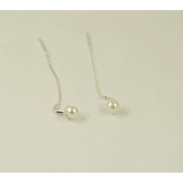 

Серьги протяжки с жемчугом Maxi Silver 8786