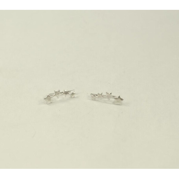 

Сережки вдоль мочки уха звездочки Maxi Silver 8780