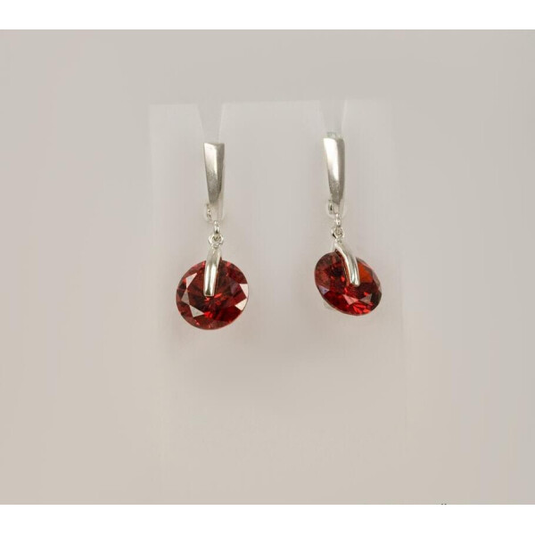 

Серьги висюльки с красными камнями Maxi Silver 7938/1