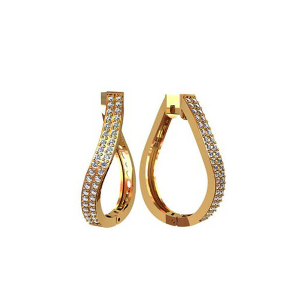 

Серьги конго с фианитами Maxi Silver 8201