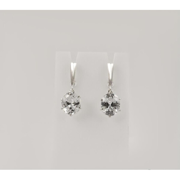 

Серьги висюльки с фианитом Maxi Silver 8111