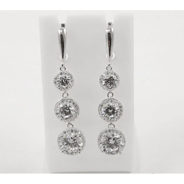 

Серьги длинные висячие Maxi Silver 8003
