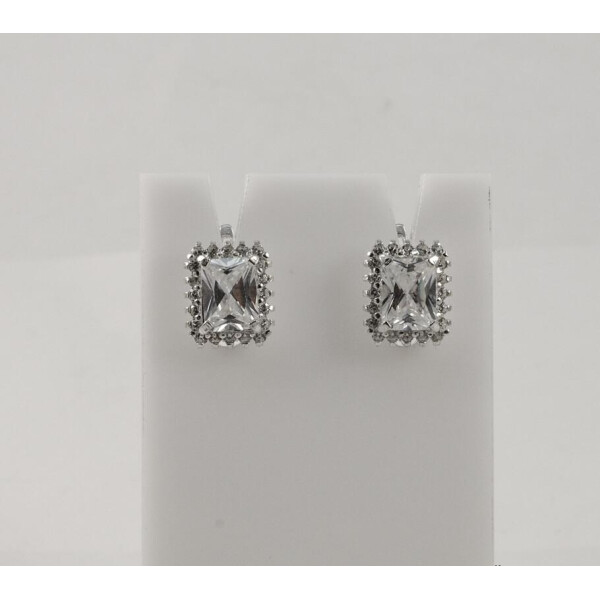 

Сережки с прямоугольным камнем Maxi Silver 7960