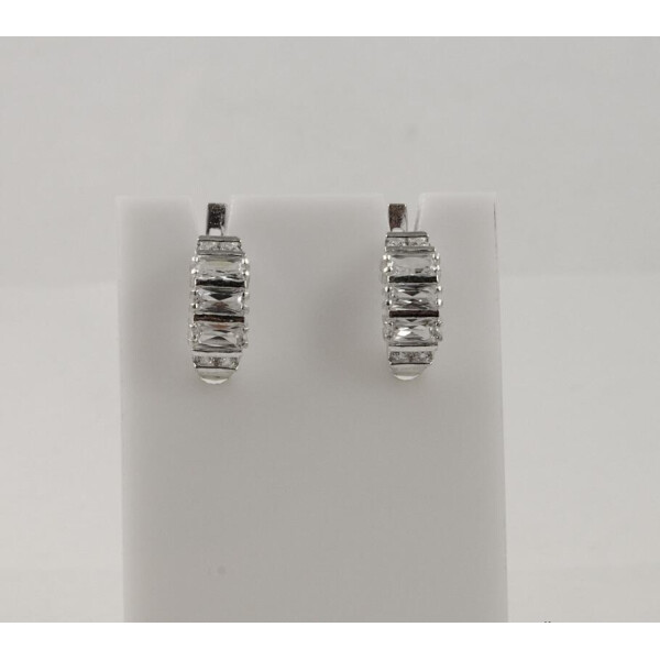 

Серьги с прямоугольными камнями Maxi Silver 7945