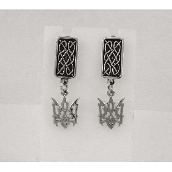 

серьги герб Украины Maxi Silver 5895