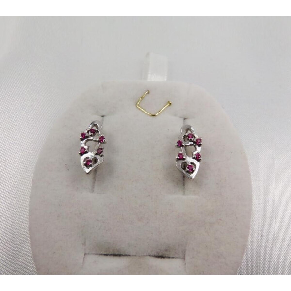 

Сережки женские сердечки Maxi Silver 3828