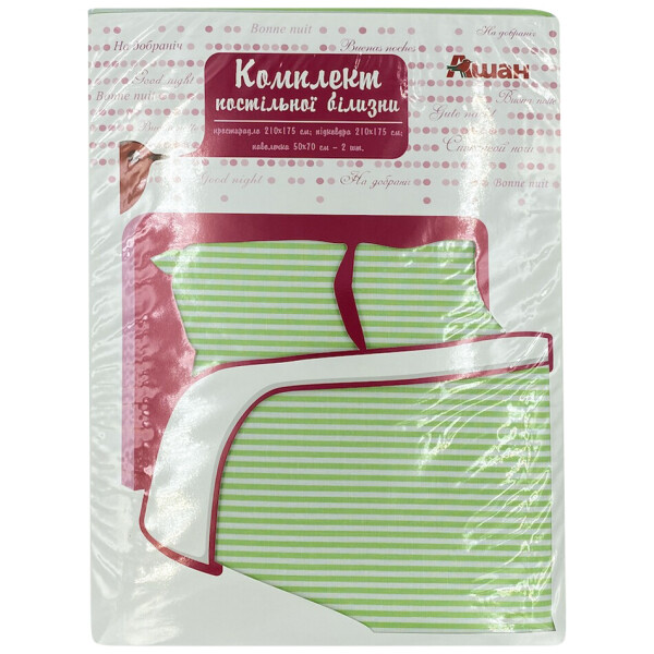 

Комплект постельного белья Auchan зеленый, 175x210 см