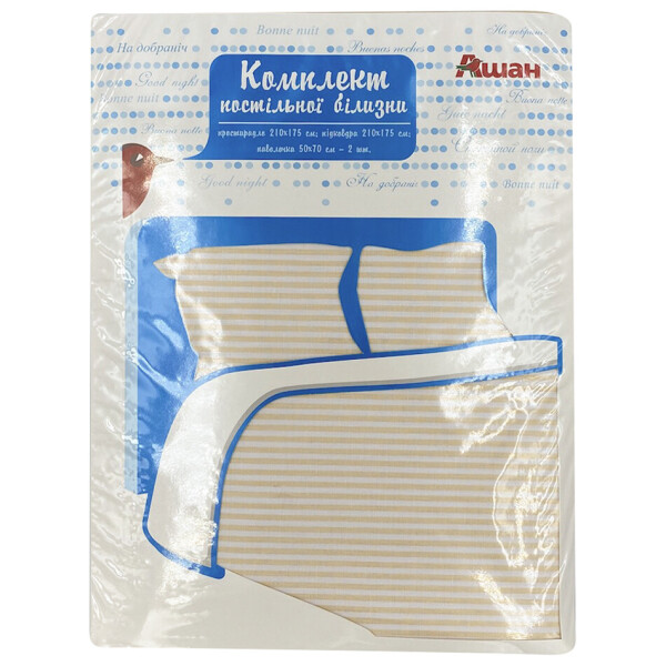 

Комплект постельного белья Auchan желтый, 175x210 см