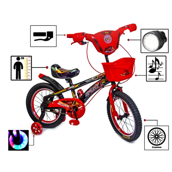 

детский Spiderman Red 16 с музыкой и светом