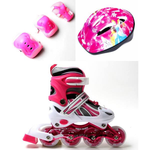 

Роликовые коньки Комплект Power Champs. Pink. р 34-37.