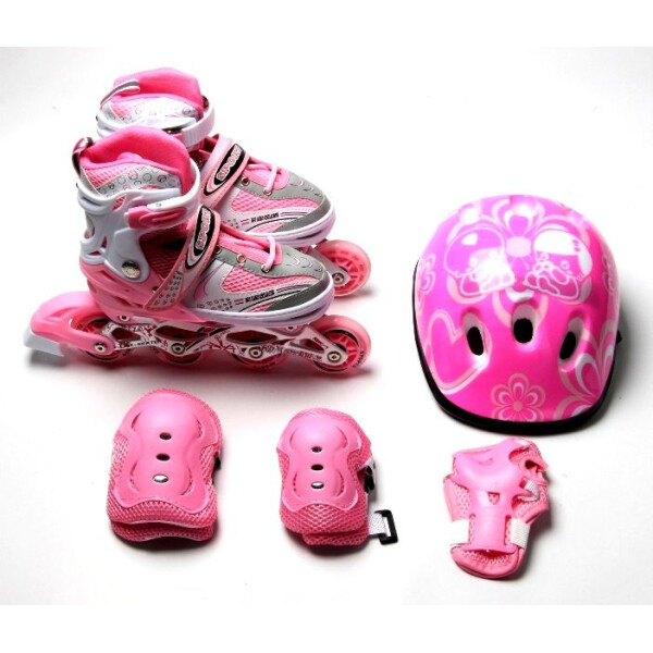

Роликовые коньки Комплект Happy. Pink, размер 34-37