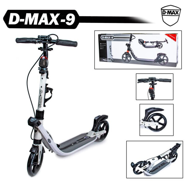

Двухколесный самокат Scale Sports. D-Max-9. White. Ручной тормоз!