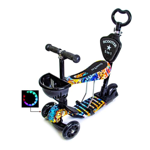 

Самокат Scooter. Graffiti. 5in1 с рисунком