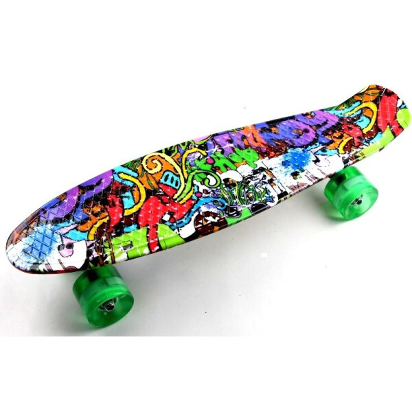 

Пенни борд Penny Board "Graffiti" Светящиеся колеса