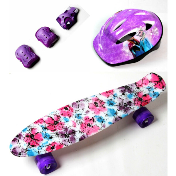 

Penny Board Flowers chamomile защита шлем. Светящиеся колеса.
