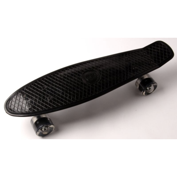 

Penny Board "Fish" Черный. Светящиеся колеса 2.