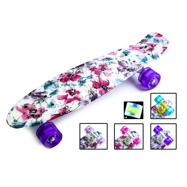 

Пенни борд Penny Board "Flowers chamomile" Светящиеся колеса